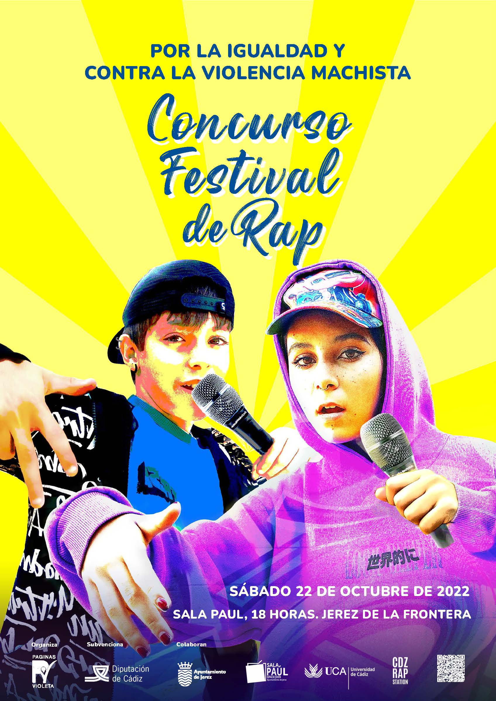 Cartel del Festival de Rap de Páginas Violeta 2022
