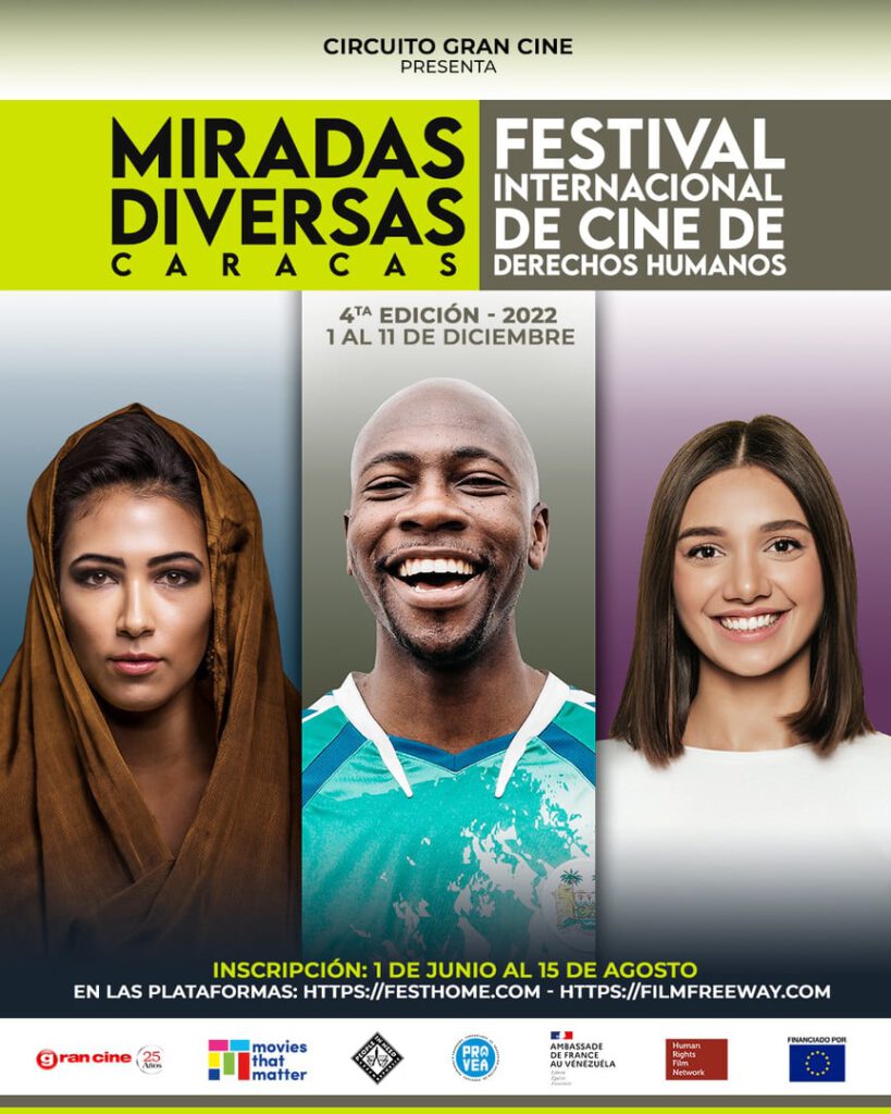 Cartel del Festival Miradas Diversas de Caracas