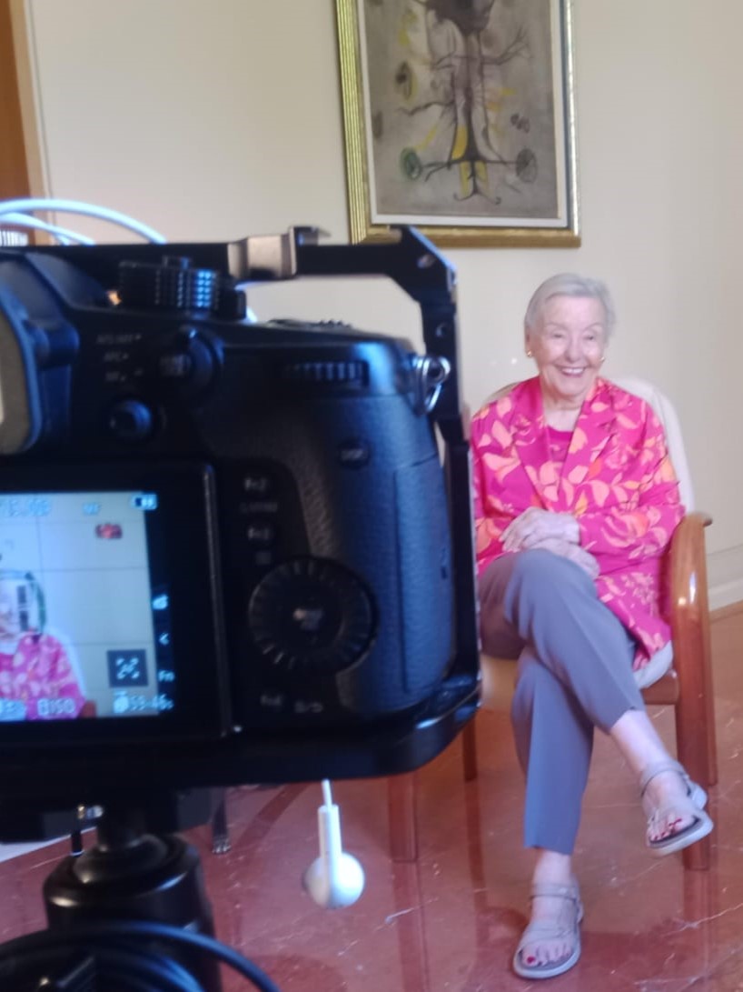 María Galiana en el rodaje del documental