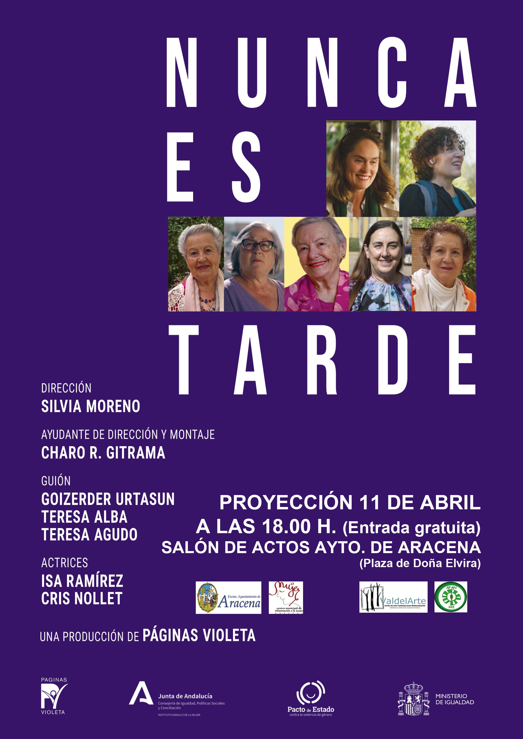 Cartel cortometraje Tras la pantalla