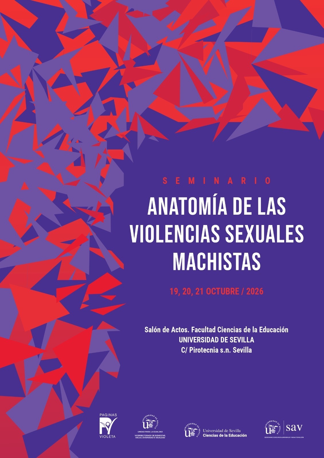 Cartel Seminario Consecuencias de las Violencias Machistas
