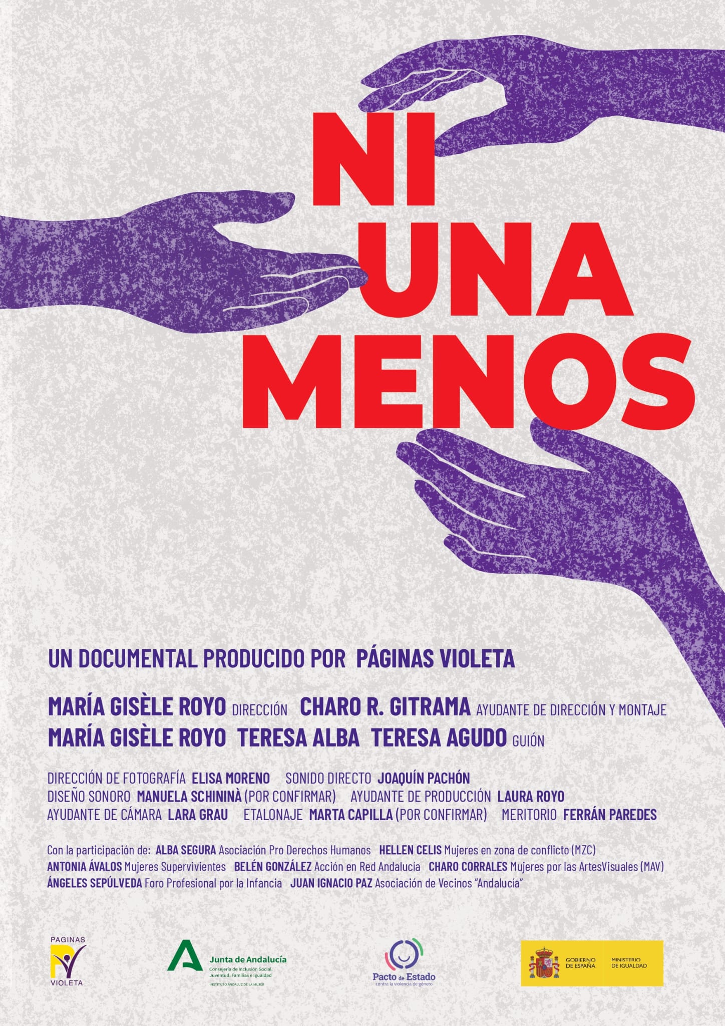 Cartel del documental "Ni una menos"